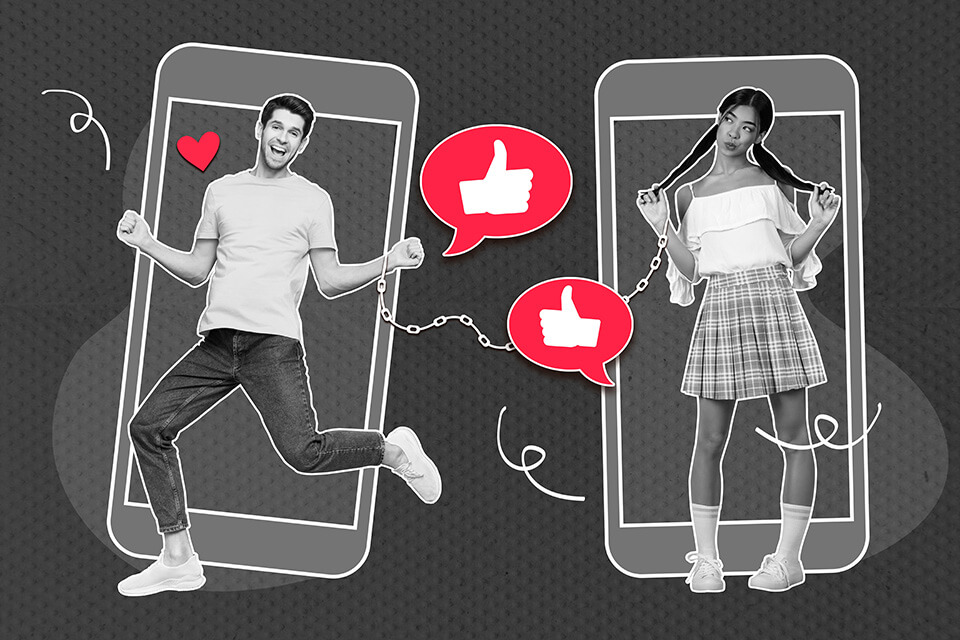 スマホ_コラージュ_男女_ハート_いいね