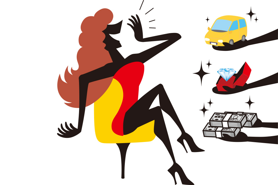 イラスト_女_プレゼント