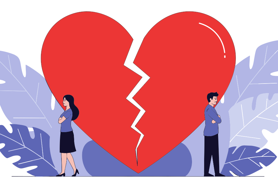 イラスト_ハート_男女_別れ